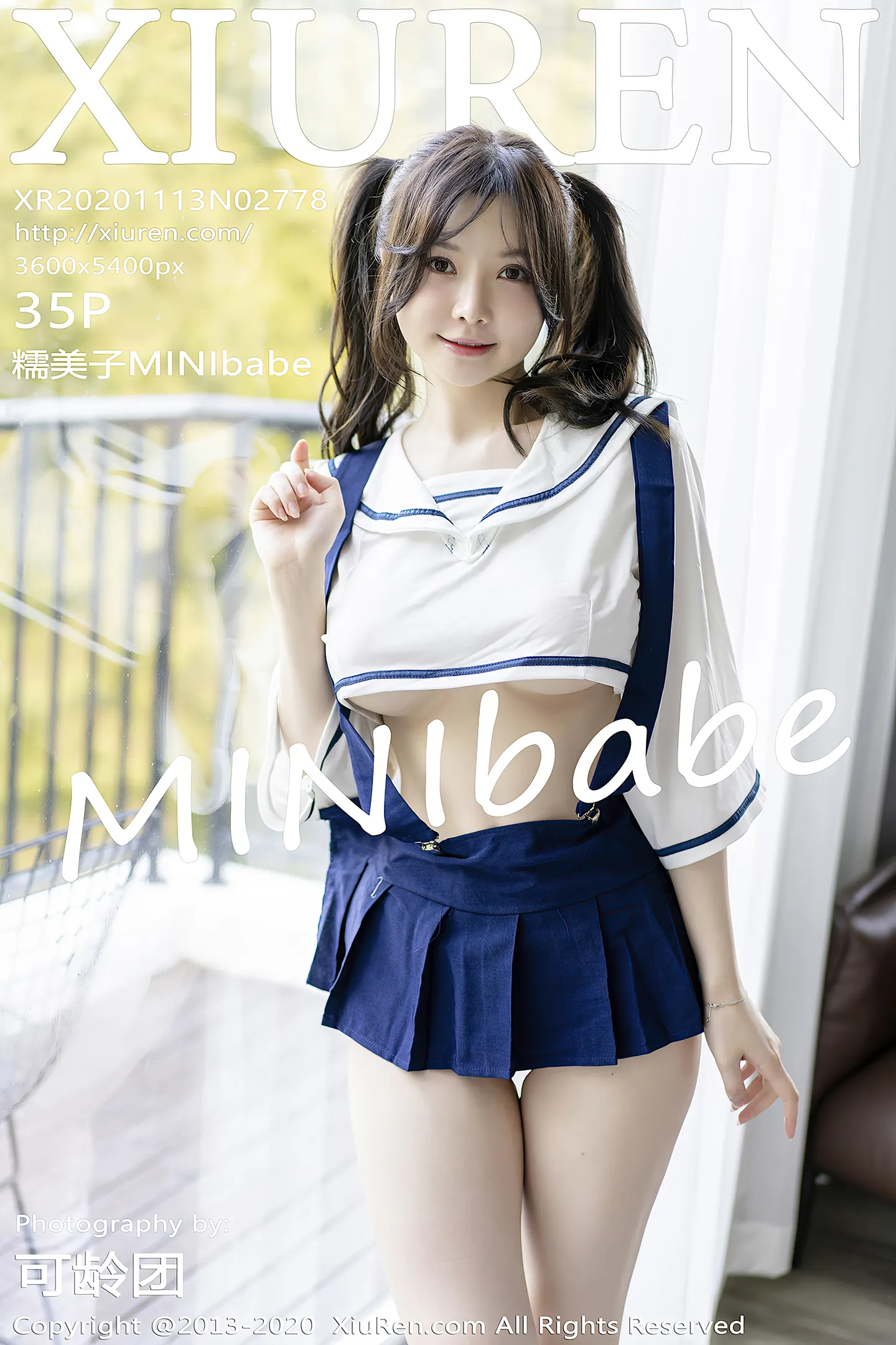 [XiuRen秀人网]No.2778_女神糯美子Mini清纯双马尾校服主题半脱秀豪乳翘臀诱惑写真35P-秀人网 - XiuRen.Pro